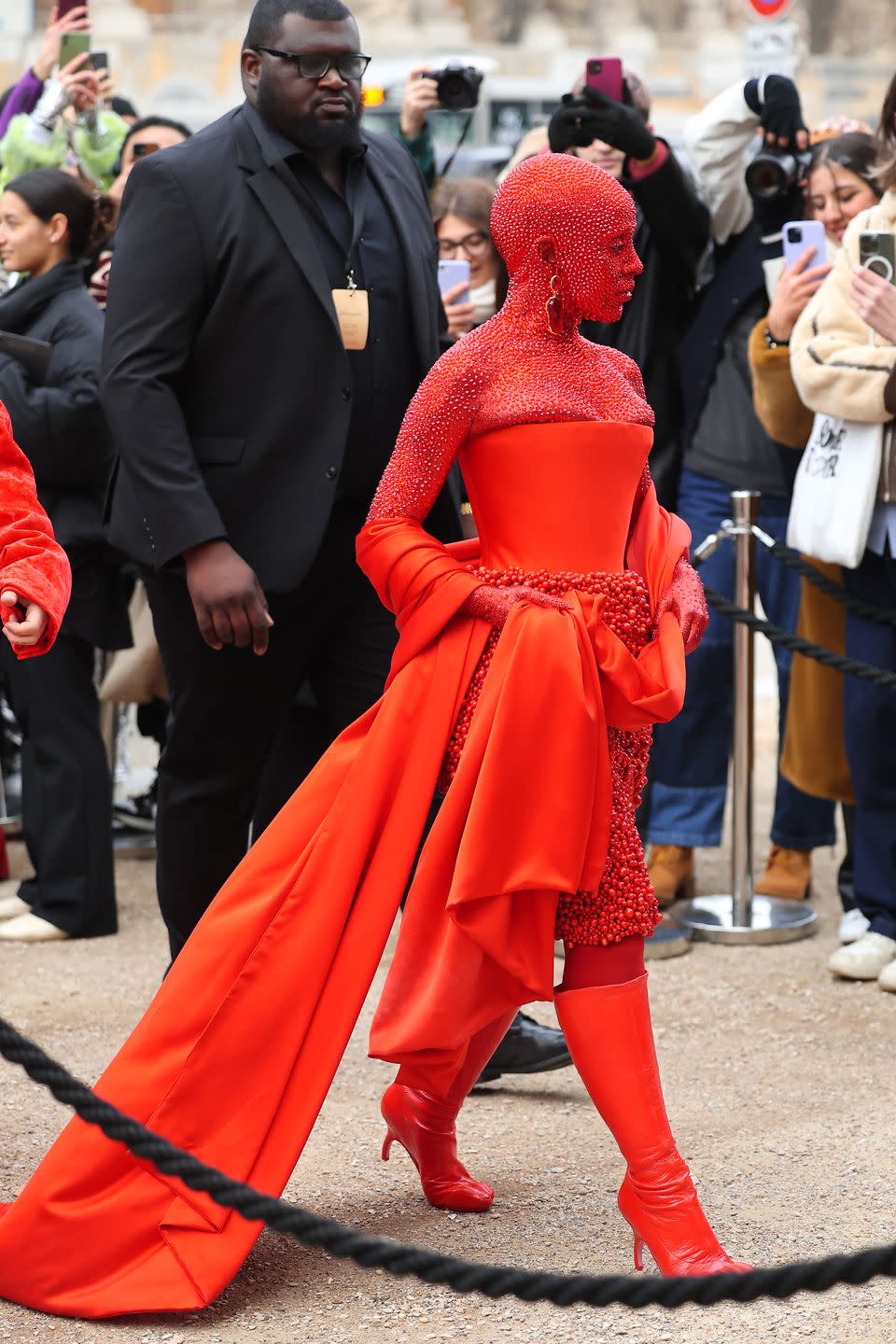 paris, france january 23 doja cat attends the schiaparelli haute couture spring summer 2023 show as part of paris fashion week on january 23, 2023 in paris, france photo by jacopo raulegetty images