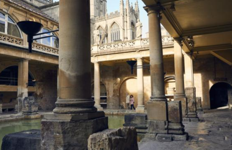 The Roman Baths, Bath, Somerset: Set alongside a temple dedicated to the healing goddess Sulis-Minerva, the baths now form one of the world's best-preserved ancient Roman spas, and are encircled by beautiful 18th- and 19th-century buildings. (Visit Britain)