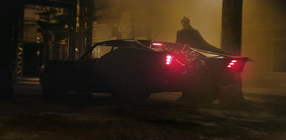 Matt Reeves The Batman Batsuit Batmobile costume car warner robert pattinson