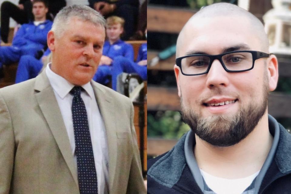 Bessemer City's new athletic director Billy James (left), as well as recently hired Yellow Jackets baseball coach Matt Denham.