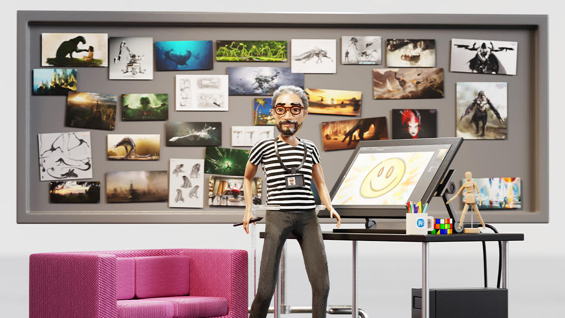  Framestore Barbie VFX; a doll of a man stands in front of an art board. 