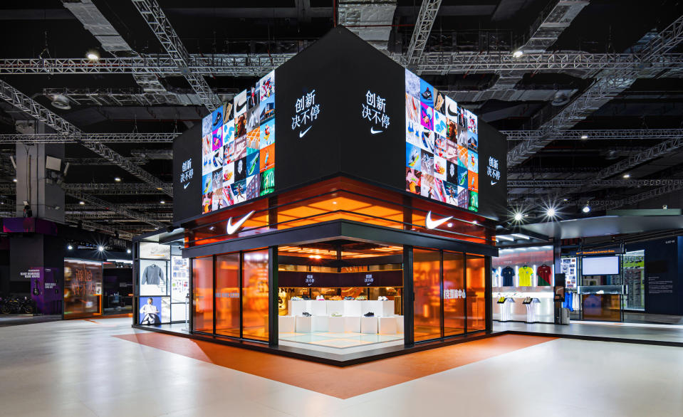 Nike’s booth at CIIE.