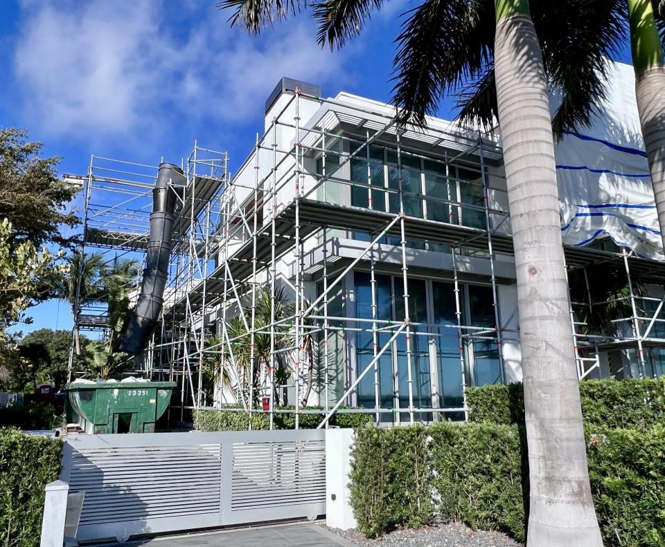 The home at 6717 S. Flagler Drive in West Palm Beach was purchased in 2021 for $16.2 million. At the time it was a record-high sale for a single-family home in West Palm Beach. The owner filed a lawsuit in 2022 alleging multiple defects in the home.