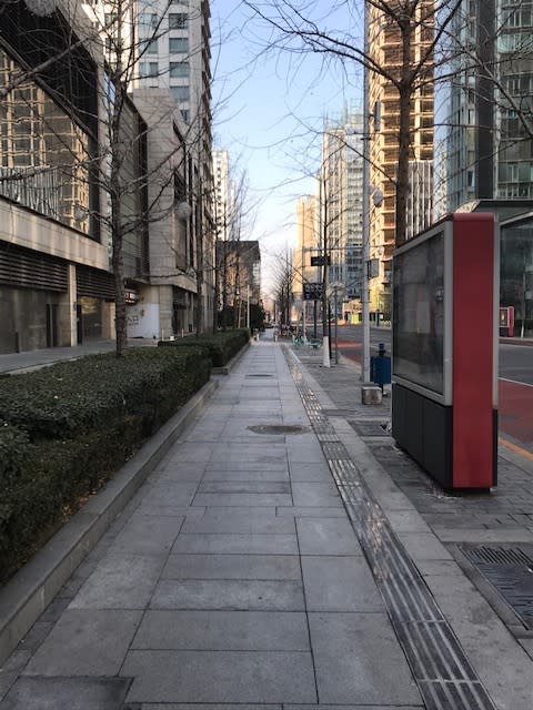 Empty streets in Beijing, China