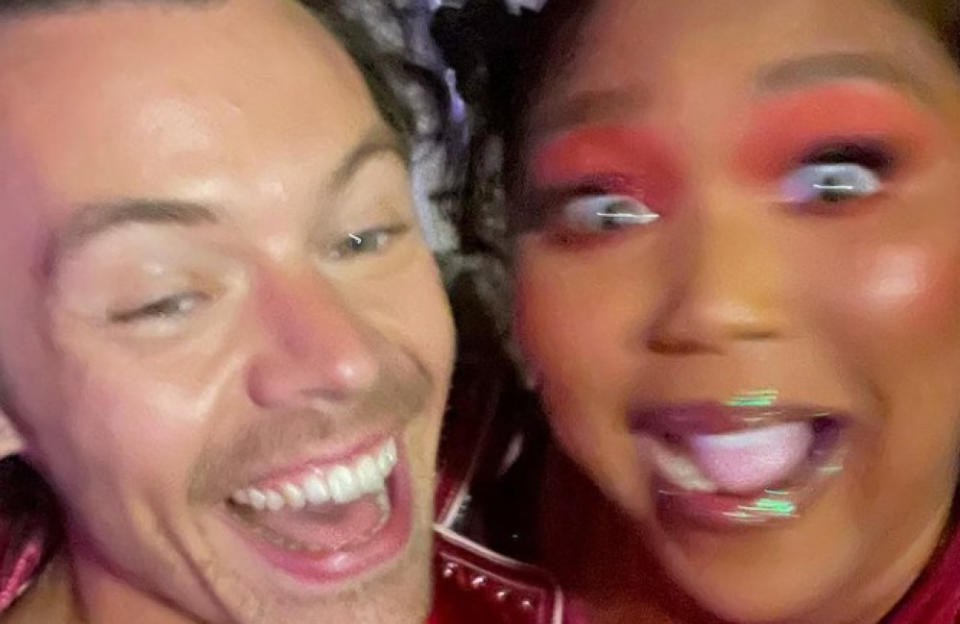 Harry Styles and Lizzo at Coachella (c) Instagram credit:Bang Showbiz