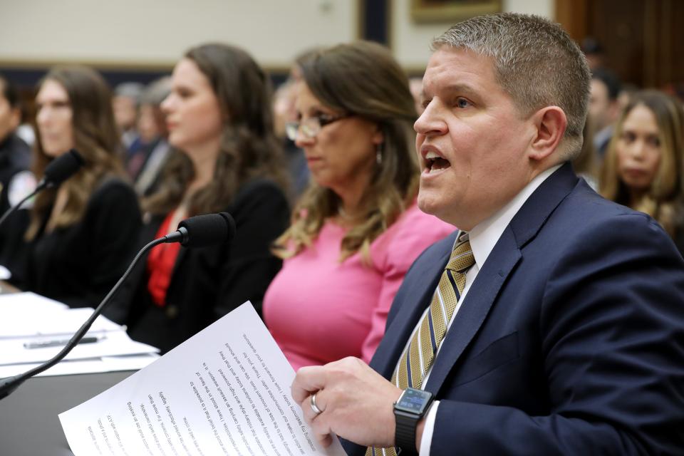 Former Bureau of Alcohol, Tobacco, Firearms and Explosives agent and Giffiords Law Center senior policy advisor David Chipman testifies before U.S. House Judiciary Committee during a hearing on assault weapons in the Rayburn House Office Building on Capitol Hill Sept. 25, 2019 in Washington, DC. During the hearing titled Protecting America from Assault Weapons, the committee heard testimony from politicians, physicians, lobbyists and others about the type of weapon used in many of the recent mass shootings. Colt announced last week that it is suspending manufacture of its popular AR-15 rifle for consumers, but will still make them for military and law enforcement. 