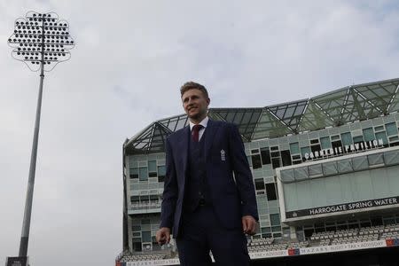 Britain Cricket - England - Joe Root Press Conference - Headingley - 15/2/17 England's Joe Root poses ahead of the press conference Action Images via Reuters / Lee Smith Livepic