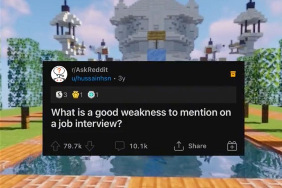 Ask Reddit TikTok screenshot about job interviews