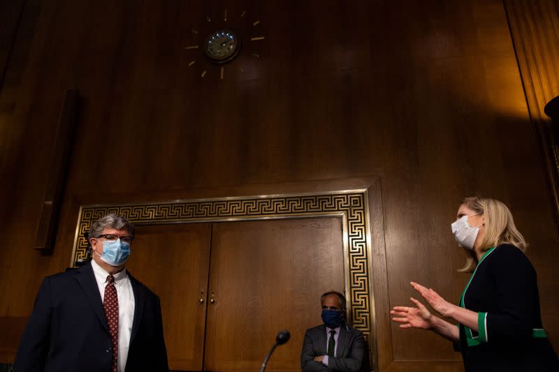 U.S. Senate Banking Committee confirmation hearing on Capitol Hill in Washington