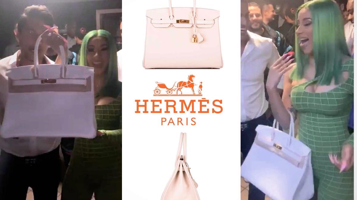 Cardi B Flaunts $95,500 Hermes Blue Crocodile 30 Birkin Bag for the Gram +  Kulture Gets Pink Birkin + Why Birkin Bags are So Expensive – Fashion Bomb  Daily