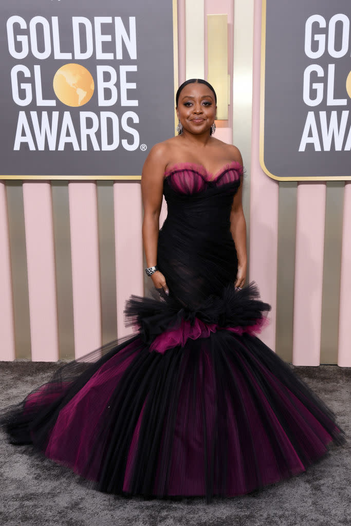 Quinta Brunson attends the 80th Annual Golden Globe Awards on Jan. 10 at the Beverly Hilton in Beverly Hills, Calif. (Photo: Jon Kopaloff/Getty Images)