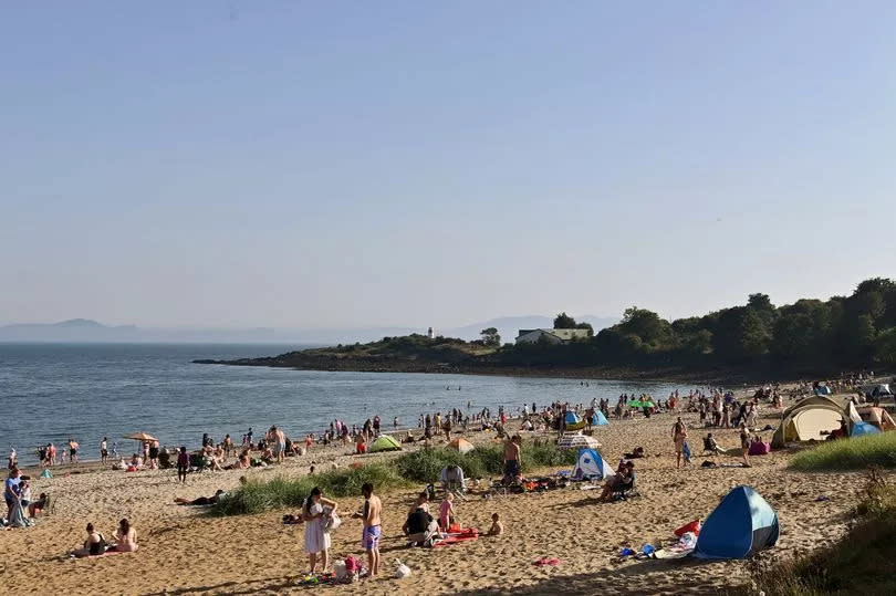 People on Silver Sands beach