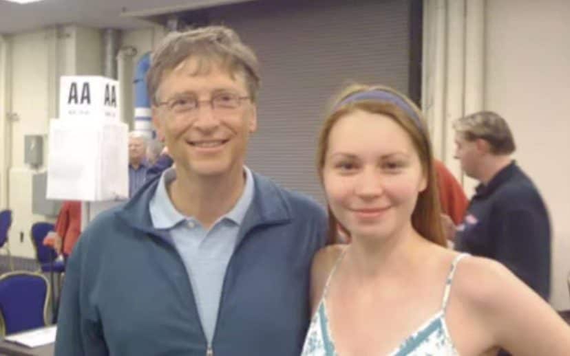 Mila Antonova discussed playing bridge with Bill Gates in an online video - Screengrab