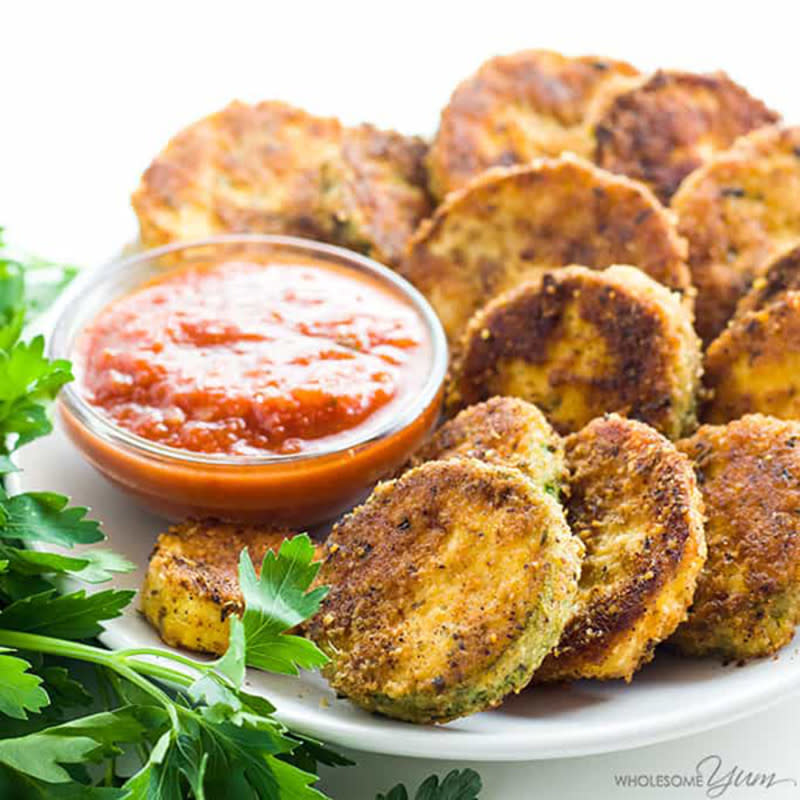 <p>Wholesome Yum</p><p>Fried zucchini and squash is healthy, crispy, delicious and perfect for snacking on.</p><p><strong>Get the recipe: <a href="https://www.wholesomeyum.com/recipes/easy-fried-zucchini-and-squash-recipe-low-carb-gluten-free/" rel="nofollow noopener" target="_blank" data-ylk="slk:Easy Fried Zucchini And Squash Recipe;elm:context_link;itc:0;sec:content-canvas" class="link ">Easy Fried Zucchini And Squash Recipe </a></strong></p>