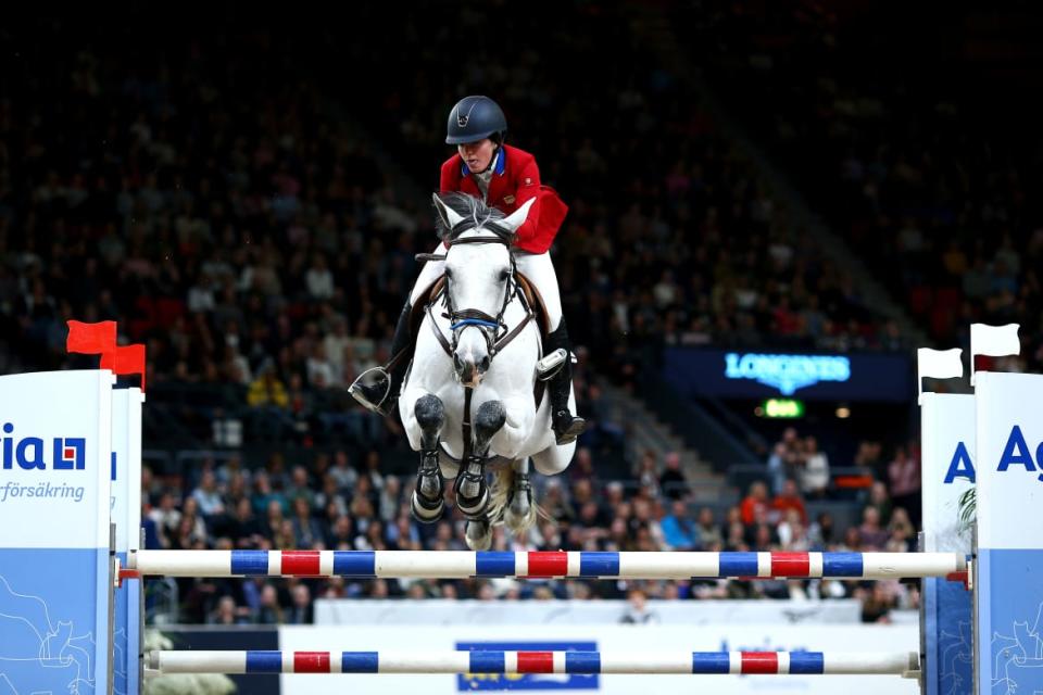 <div class="inline-image__caption"><p>Georgina Bloomberg of USA competes on Chameur 137 in the Longines FEI Jumping World Cup Final III during the Gothenburg Horse Show 2019 during Longines FEI Jumping World Cup Final on April 7, 2019, in Gothenburg, Sweden.</p></div> <div class="inline-image__credit">Charlie Crowhurst/Getty</div>