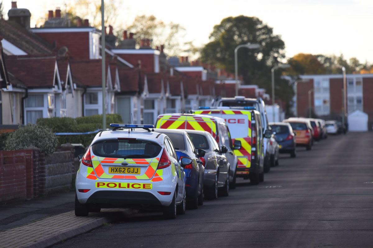 The scene of the incident in Southcroft Road, Gosport. Picture: Solent News Agency <i>(Image: Solent News Agency)</i>