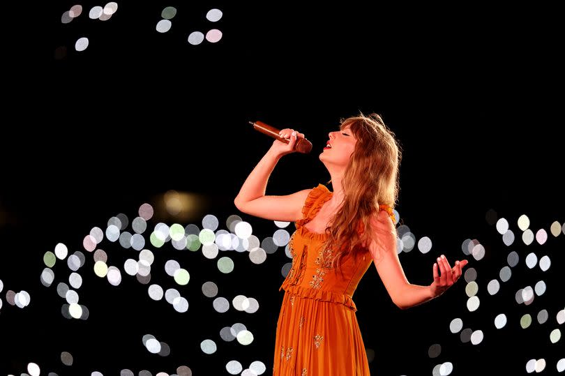 Taylor Swift performs at Accor Stadium on February 23, 2024 in Sydney, Australia