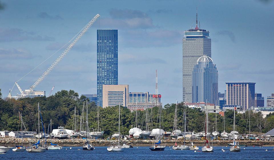 The Boston skyline as seen from Squantum Point Park in Quincy on Wednesday, Sept. 20, 2023 