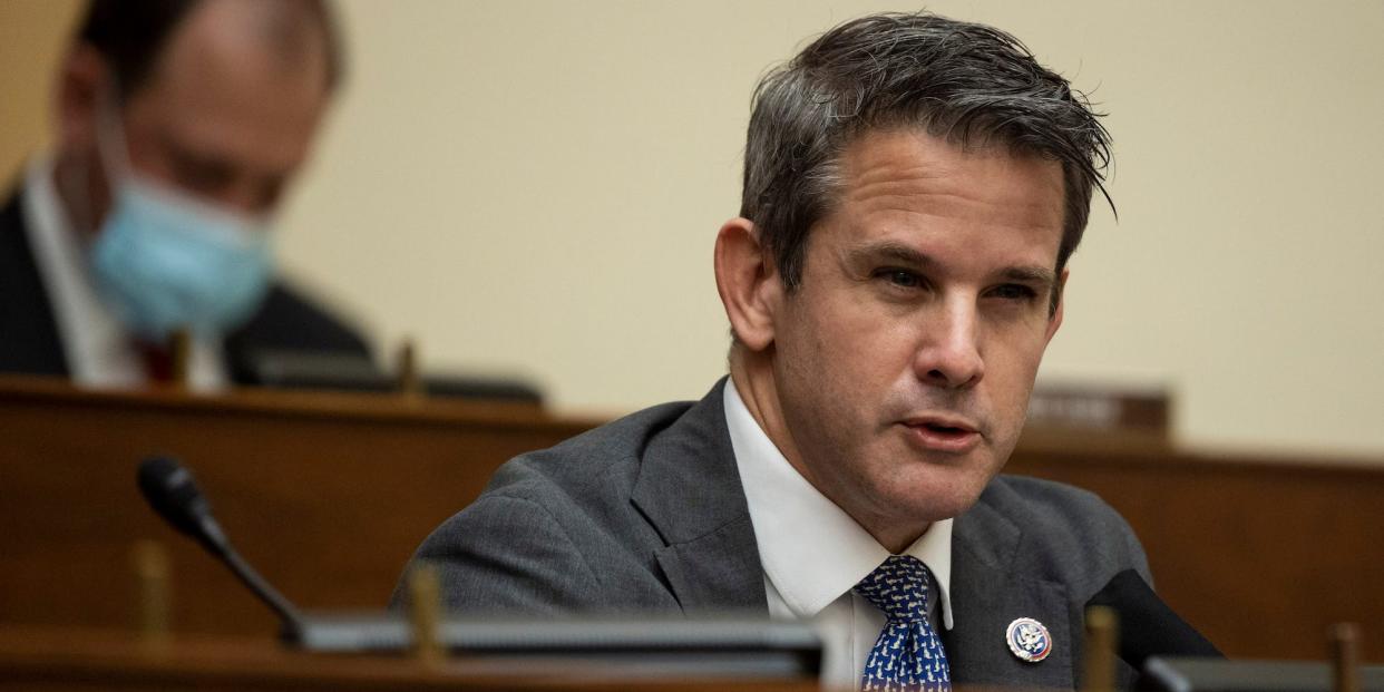 Republican Rep. Adam Kinzinger of Illinois during a hearing on Capitol Hill on March 10, 2021.
