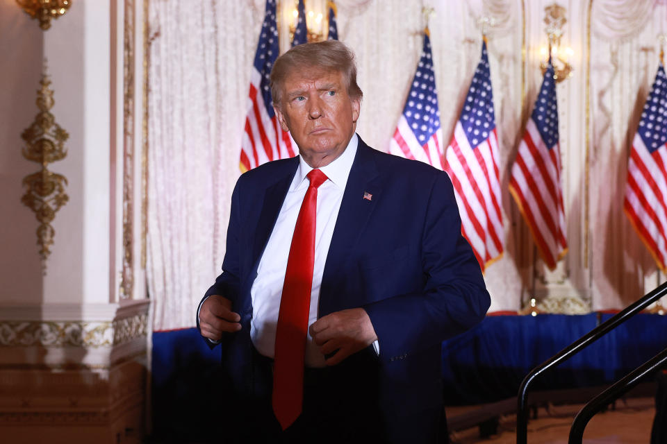 Former President Donald Trump during an event at his Mar-a-Lago home on Nov. 15, 2022 in Palm Beach, Fla. (Joe Raedle / Getty Images)
