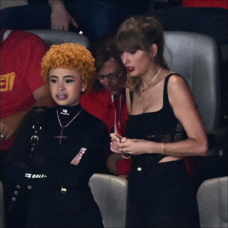  Jason Kelce, Taylor Swift and Ice Spice attend Super Bowl 58. 
