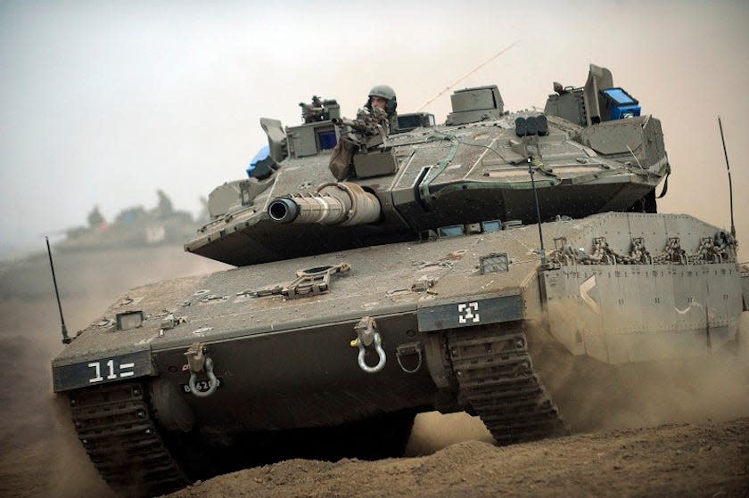 Israel Merkava Mark IV tank Trophy active protection system