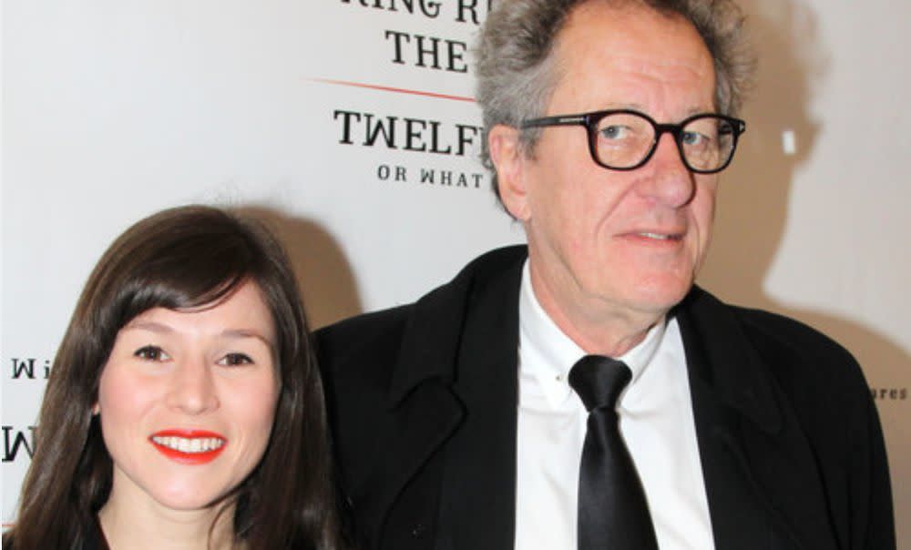 Yael Stone, pictured with Geoffrey Rush in 2013, accused the Oscar-winning actor of inappropriate behavior when the two co-starred in a play. (Photo: Bruce Glikas via Getty Images)