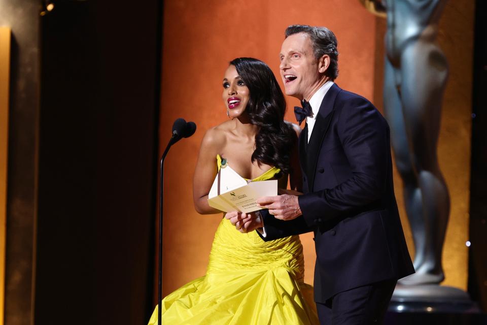 Getting in on the #BlackWifeEffect trend from TikTok, Kerry Washington shows how "Scandal" co-star Tony Goldwyn's life has been "upgraded" in an Instagram video.