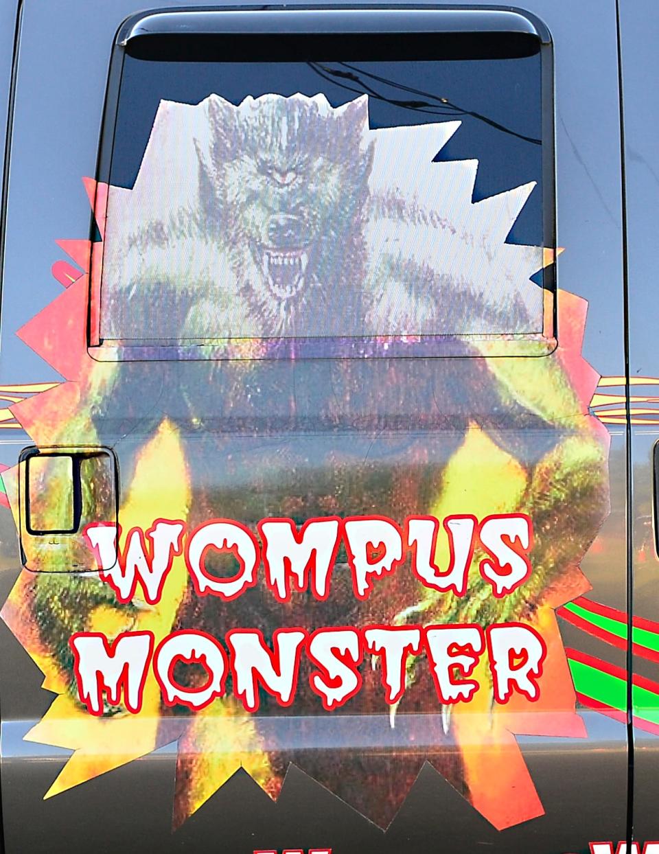 The Wompus Monster could be seen all over the haunted trails at Wompus Woods.