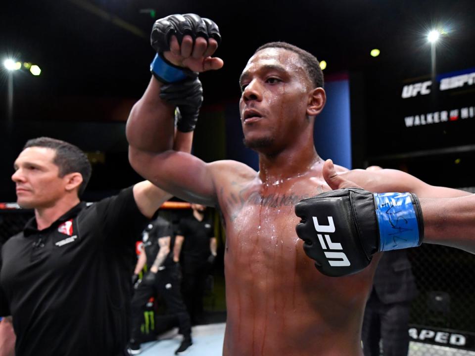 Hill after his stoppage win over Johnny Walker in 2022 (Zuffa LLC)