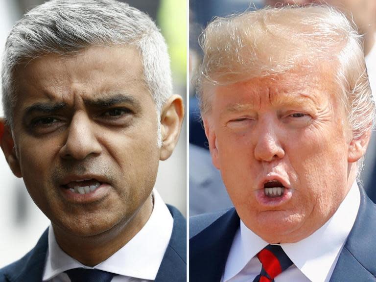 Donald Trump has shared a racist tweet to attack Sadiq Khan following three killings in the city.“London needs a new mayor,” Mr Trump wrote.“Khan is a disaster – will only get worse!”The US president made the comments while retweeting Katie Hopkins, a far-right, Islamophobic commentator.Ms Hopkins highlighted some recent stabbings in London in the original tweet.“This is Khan’s Londonistan,” she wrote.Mr Khan is a British citizen, of Pakistani descent. The term ‘Londonistan’ is often used in a disparaging sense when referencing the British capital’s Muslim community.The tweets are the latest in a long line of clashes between Mr Trump and Sadiq Khan, a practising British Muslim.The mayor of London compared the US president to 20th-century fascists during Mr Trump’s recent state visit to the country.The US president, in response, called the Labour Party politician a “stone cold loser”.Mr Khan is currently grappling with knife crime in London.A pair of teenagers were killed in different parts of London within minutes of each other on Friday afternoon, while three men were stabbed in a separate attack in the capital hours later.On Saturday a man in his thirties died following a stabbing on a street in Tower Hamlets – the third fatality from violent attacks in the space of 24 hours.At least 14 people have been arrested in connection with the attacks.Experts previously told The Independent that Mr Trump’s comments could fuel harassment targeting Mr Khan, who is already under 24-hour police protection because of racist harassment and death threats.Jacob Davey, the lead on far-right research at the Institute for Strategic Dialogue, said Mr Trump’s attacks on Mr Khan acted as a “nod and a wink” to his extremist supporters.“There is this absolute obsession with Mr Khan amongst the alt and far-right, and it is intrinsically linked to the fact he’s a Muslim of Pakistani origin,” he said.“It ties in with broader far-right conspiracy theories, including the idea of Islamisation and that white Europeans are being culturally and ethnically displaced globally.”The feud between Mr Khan and Mr Trump dates back to 2016, when the London mayor called the president’s proposed Muslim immigration ban “divisive and outrageous”.