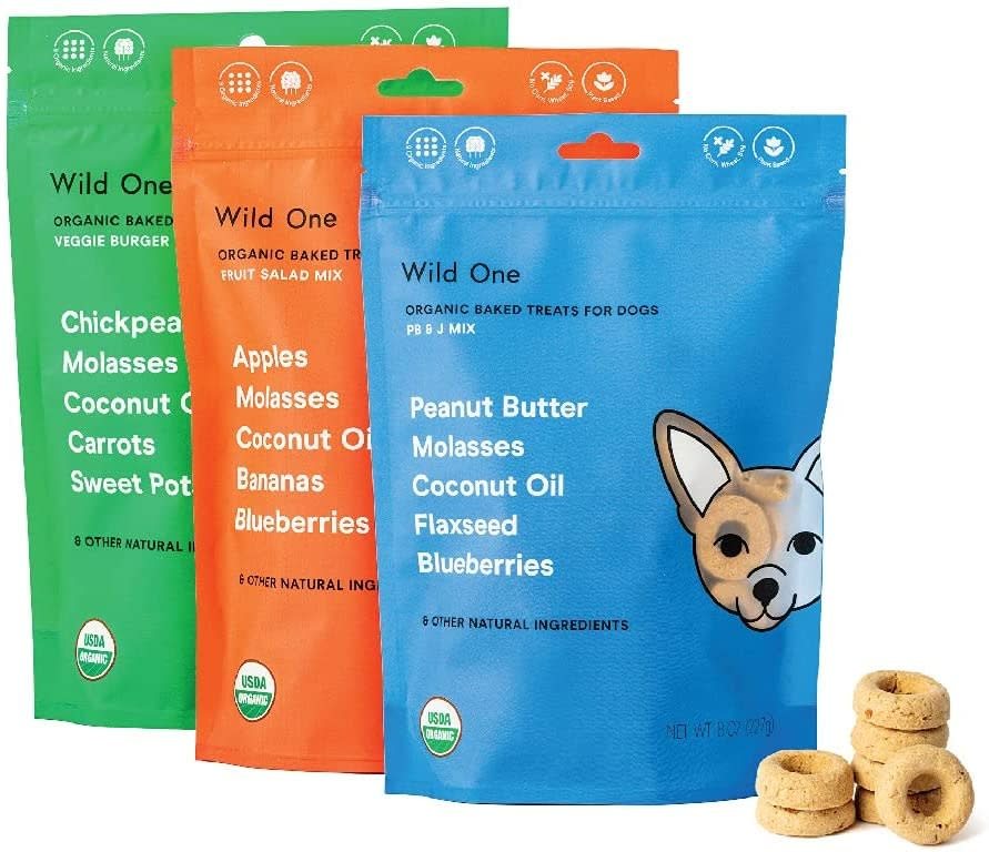 Wild One Organic Natural Crunchy Baked Dog Treats, Healthy Dog Treats