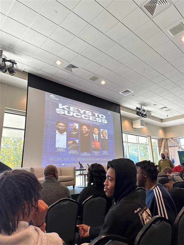 The first Keys to Success event for young men in Cumberland County took place Wednesday, Nov. 1, 2023, at Fayetteville State University's Rudolph Jones Student Center.