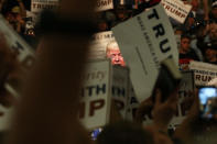 <p>Republican presidential candidate Donald Trump speaks at a rally on May 25, 2016, in Anaheim, Calif. (Spencer Platt/Getty Images) </p>