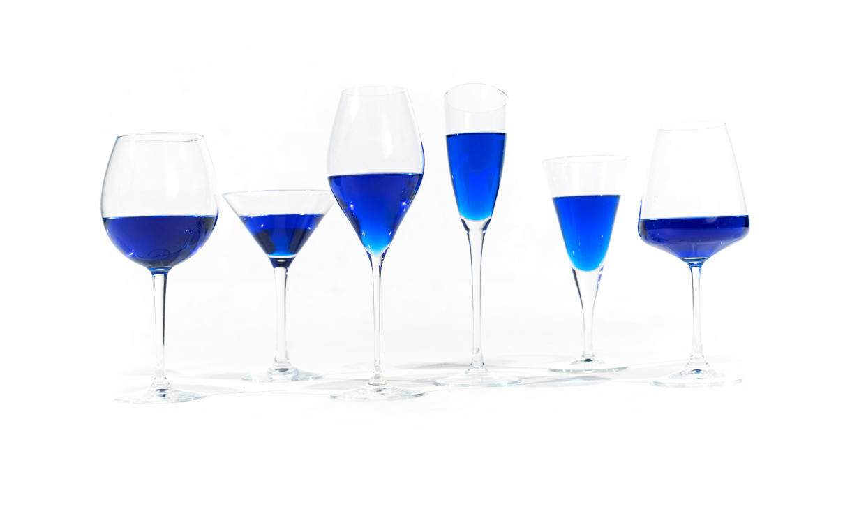 You can now drink blue wine in Singapore. Photo: Gik