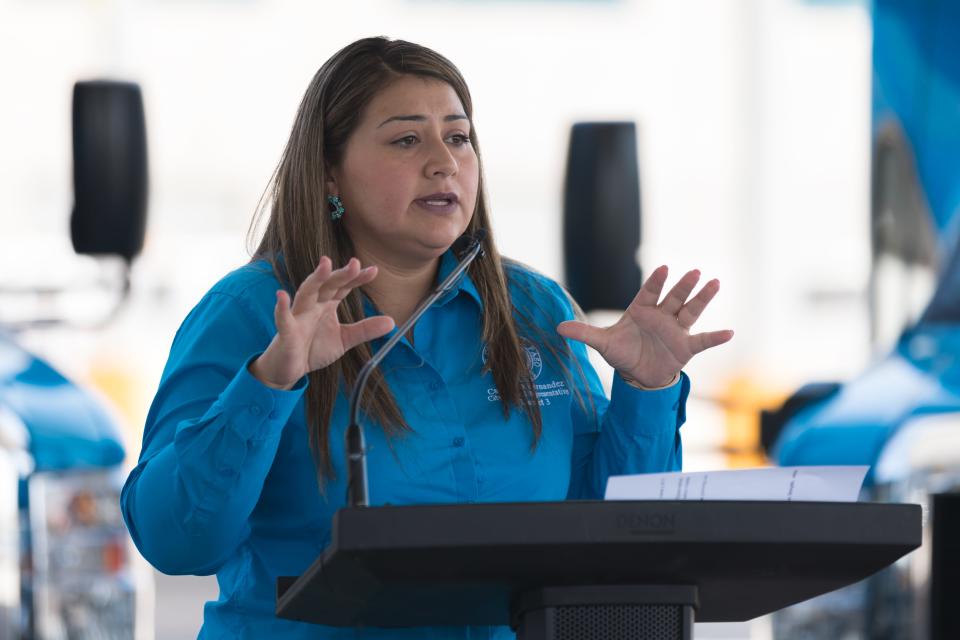 City Rep. Cassandra Hernandez, shown in a file photo, expressed frustration at the process before the vote to terminate the city manager's contract.