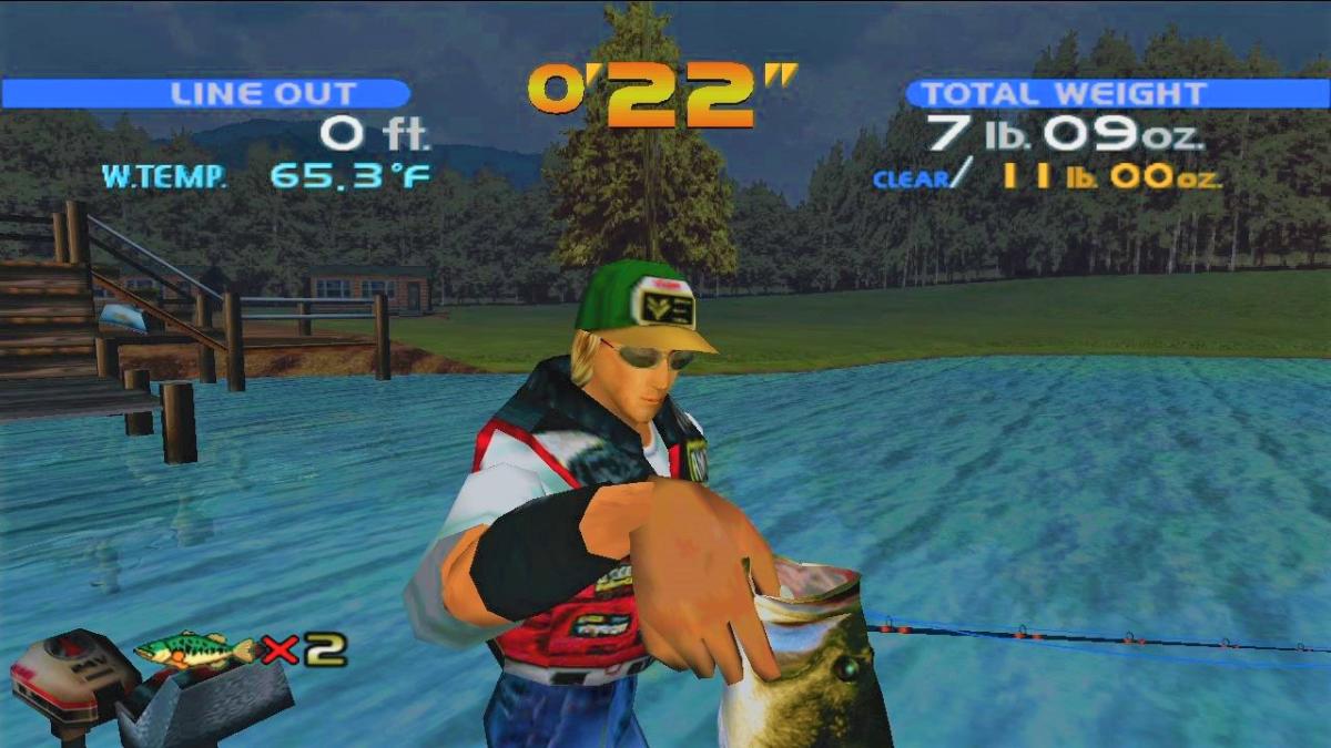 SEGA Bass Fishing Nintendo Wii Gameplay - Daytime Country 