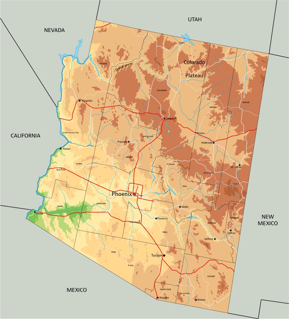 Mapa de Arizona