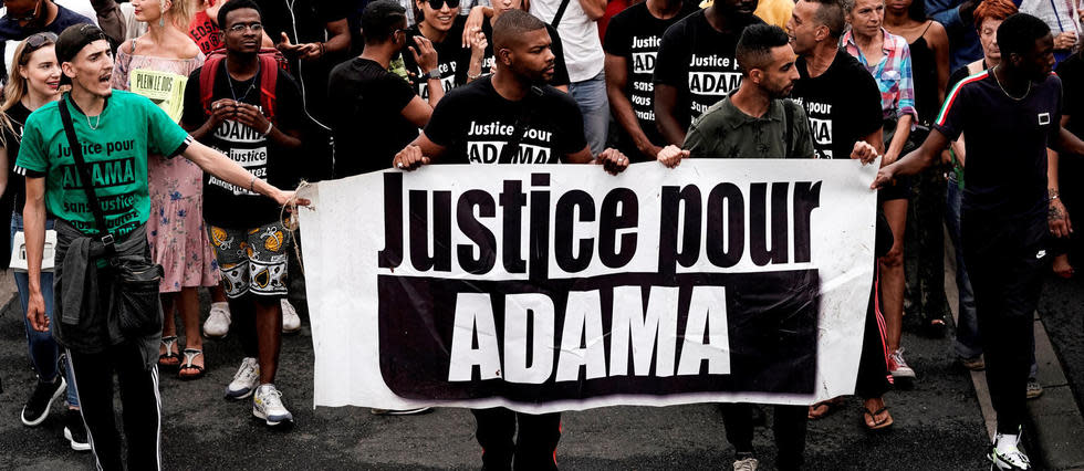 Une marche contre les violences policières, à Beaumont-sur-Oise, en juillet 2019.
