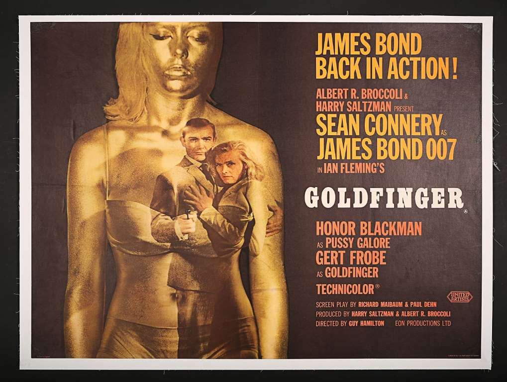 Goldfinger poster up for auction (Credit: PA)