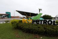 The entrance of Ecopetrol's Castilla oil rig platform is seen in Castilla La Nueva, Colombia June 26, 2018. Picture taken June 26, 2018. REUTERS/Luisa Gonzalez