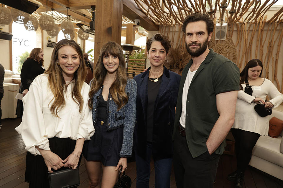 USG FYC Emmy Luncheon (l-r) Kaley Cuoco, Alison Brie, Melanie Marnich, Tom Bateman at Casa Madera on April 23, 2024