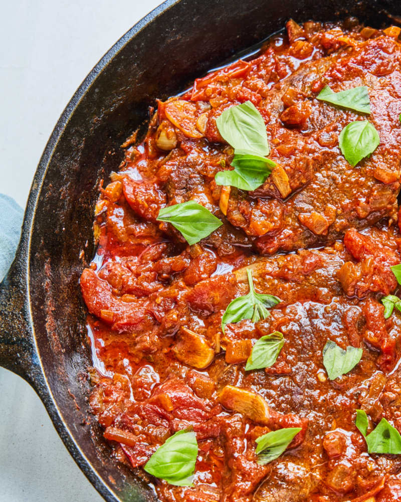 Braised Steak Pizzaiola with Homemade Sauce