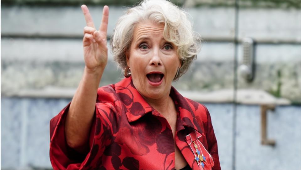 Emma Thompson arriving at King Charles III's coronation