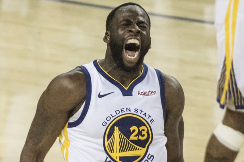 The NBA cited Golden State Warriors forward Draymond Green's "history of unsportsmanlike acts" when it issued an indefinite suspension Wednesday night. File Photo by Terry Schmitt/UPI