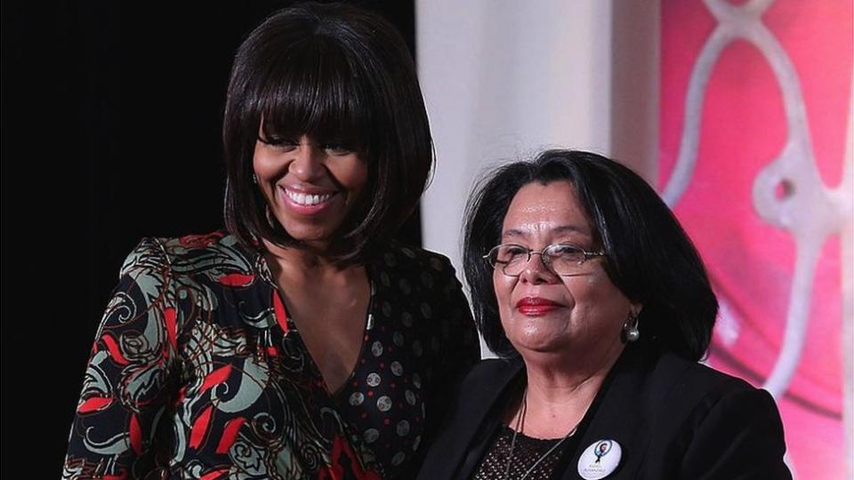 Michelle Obama y Julieta Castellanos.