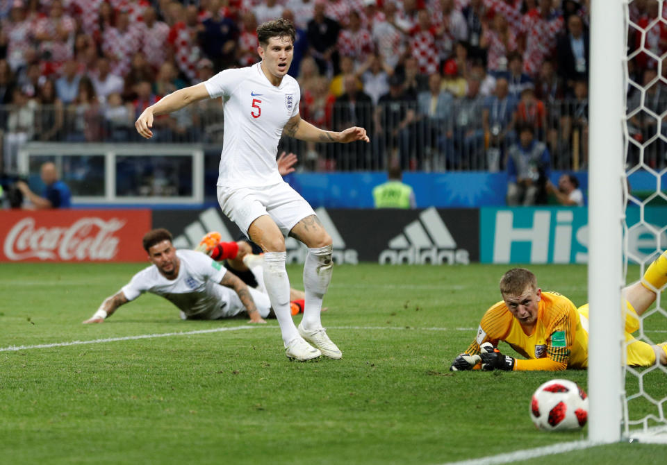 <p>Close! Croatia almost take the lead as the ball hits the post </p>