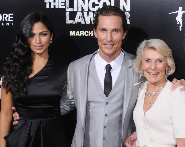 <p>Gregg DeGuire/FilmMagic</p> From left: Camila, Matthew and Kay McConaughey in 2011