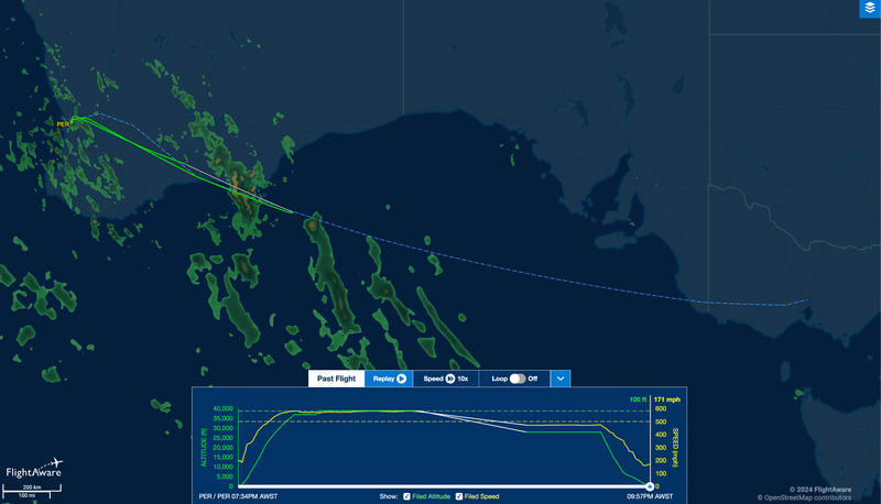 Graphic: <a class="link " href="https://www.flightaware.com/live/flight/map/VOZ696/history/20240527/1020Z/YPPH/YPPH" rel="nofollow noopener" target="_blank" data-ylk="slk:FlightAware;elm:context_link;itc:0;sec:content-canvas">FlightAware</a>