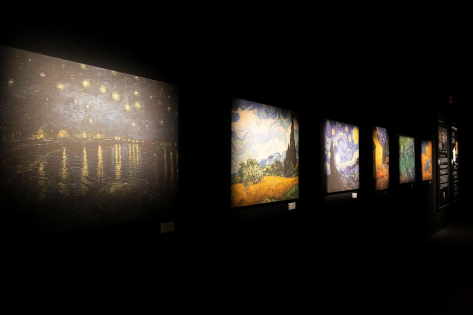 The Van Gogh Cincinnati: The Immersive Experience takes visitors through the life and legacy of the renowned artist in four parts: a 360-degree immersive room, virtual reality, art and life and a studio. Exhibit pictured Thursday, July 7, 2022.